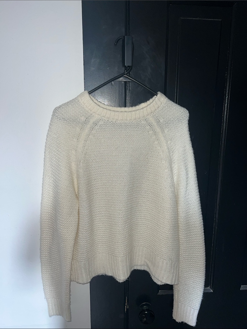a new day Cream Textured Crewneck Sweater